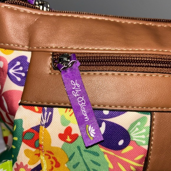 Floral Print Crossbody Bag Travel Purse Organizer Lightweight Womens - Picture 9 of 12